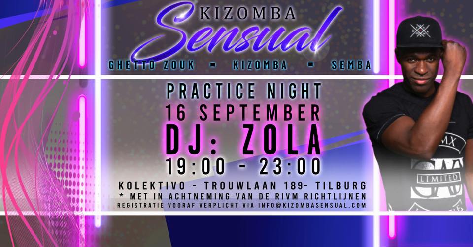 Kizomba Sensual Practice Night 16 Sept Tilburg