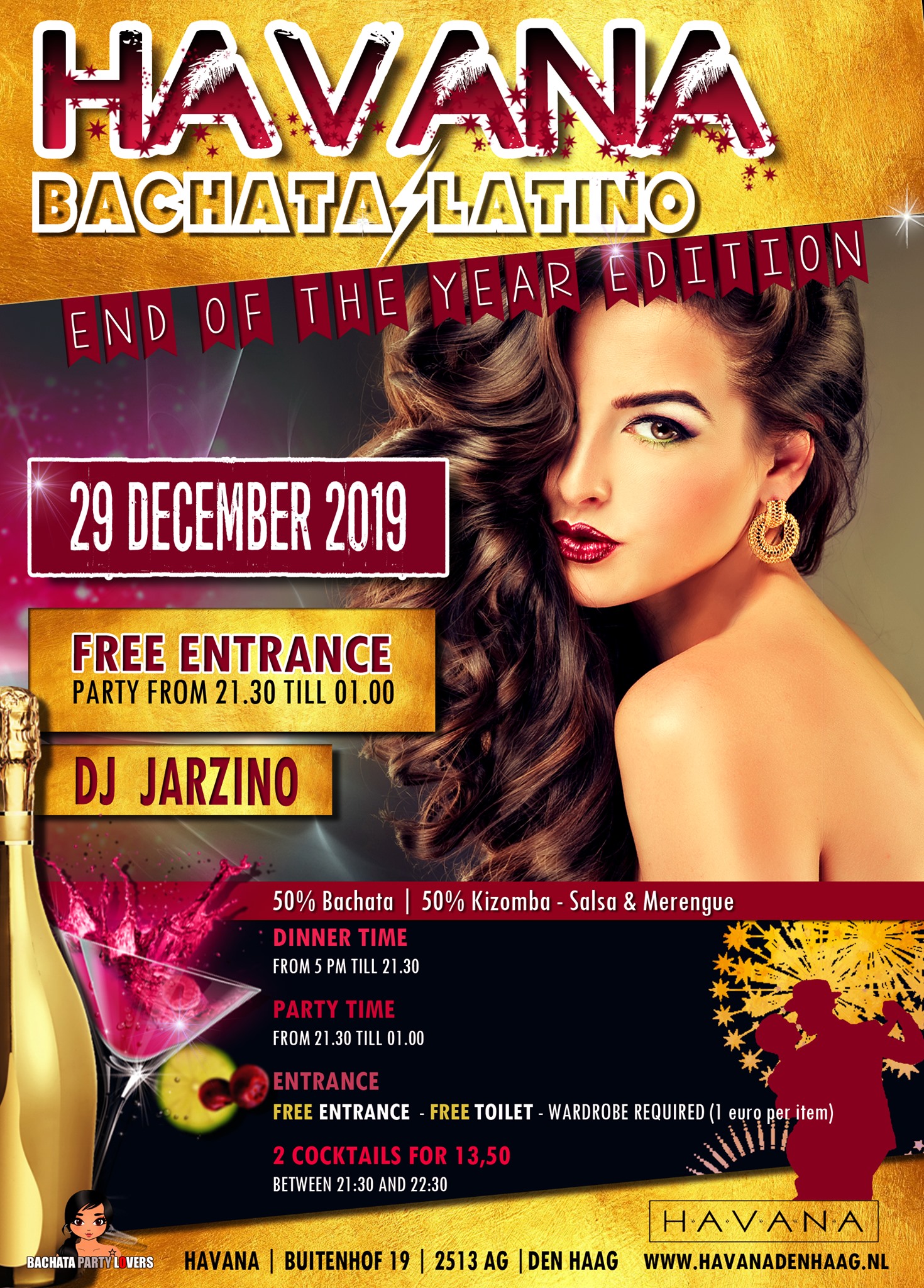 Havana - Bachata & Latino (Gratis Entree) 21.30-01.00 hr Dancing