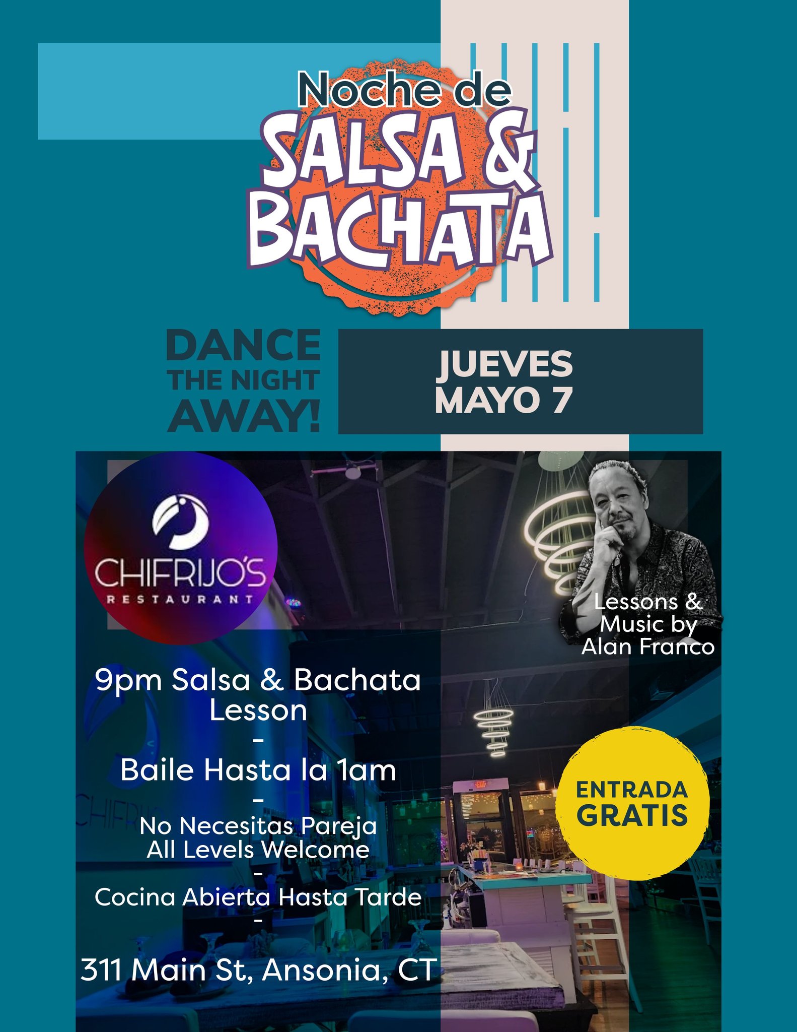 💃🔥 Noche de Salsa & Bachata en Chifrijos Ansonia, CT 🔥💃