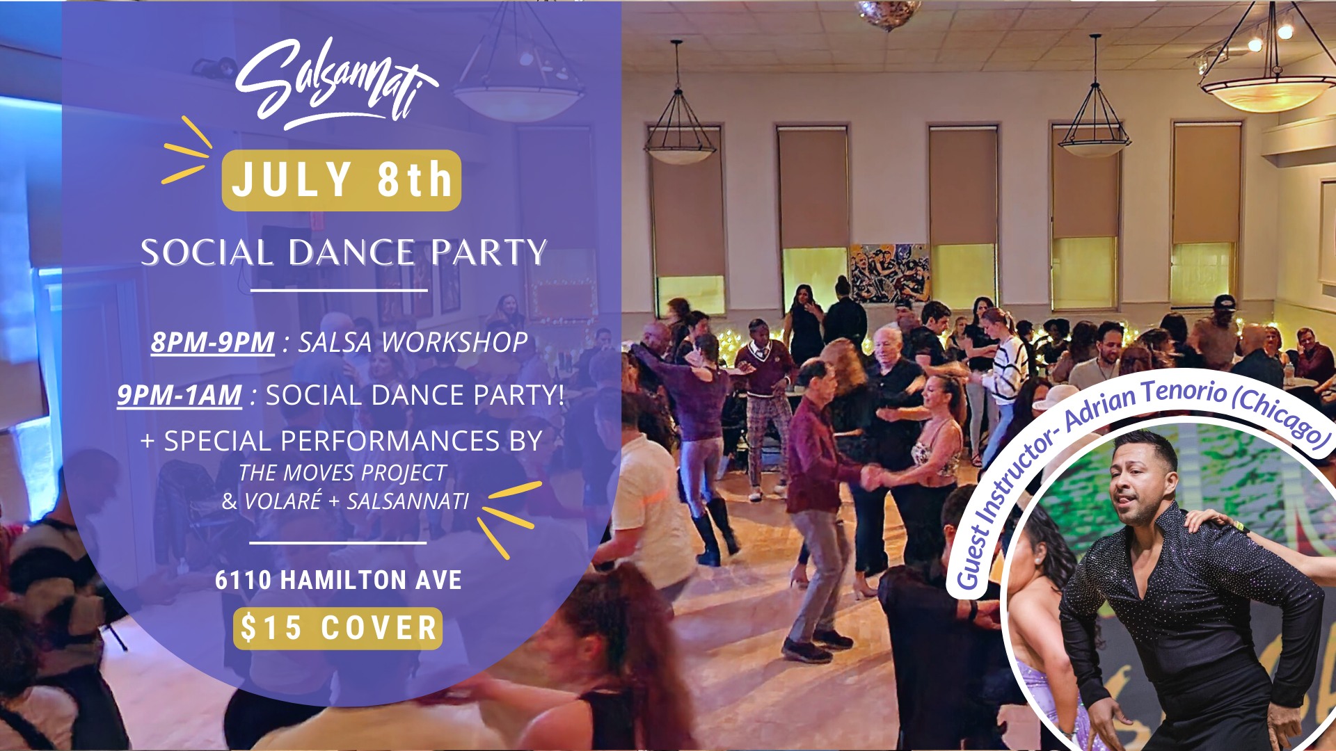 Sabor! Social Dance Party + Workshop + Performances!