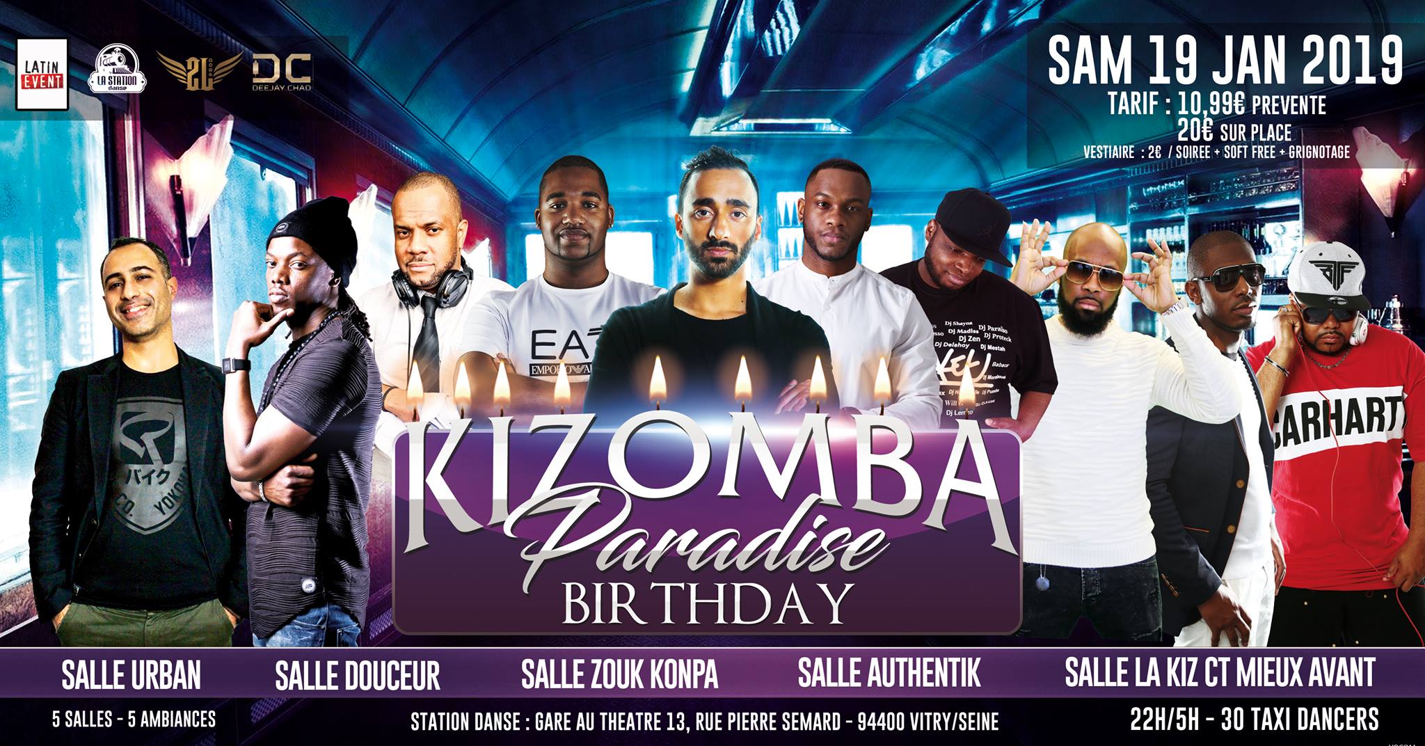 Samedi 19 Janvier - Kizomba Paradise Birthday - Station Danse