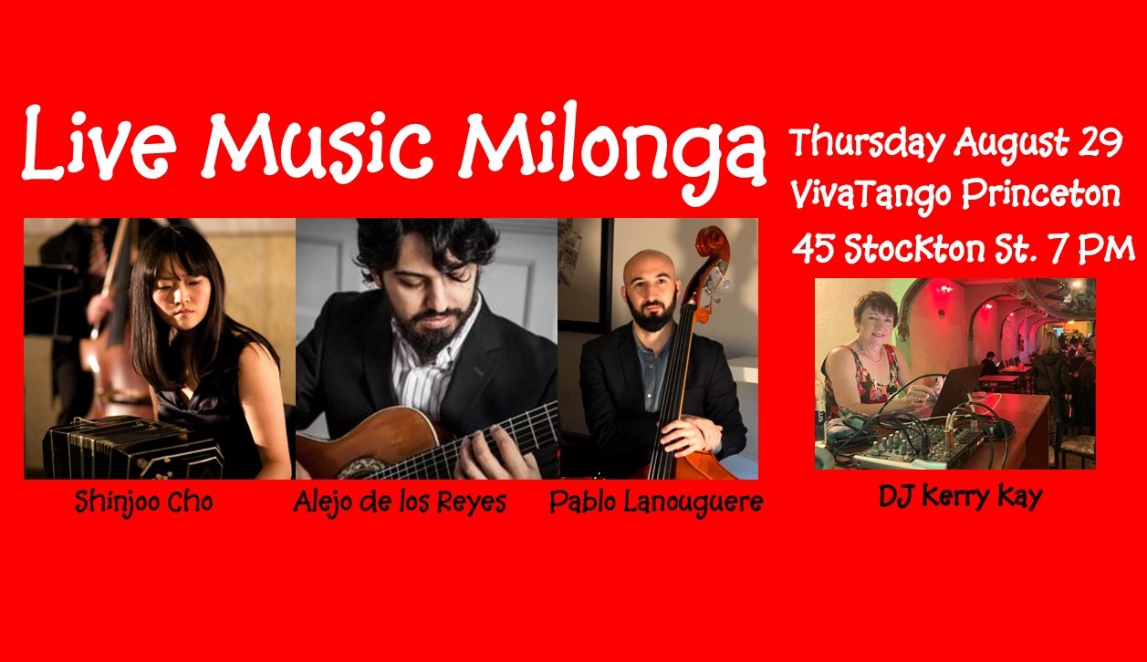Milonga with live music by Shinjoo Cho, Alejo de los Reyes and Pablo Lanouguere Plus DJ Kerry Kay