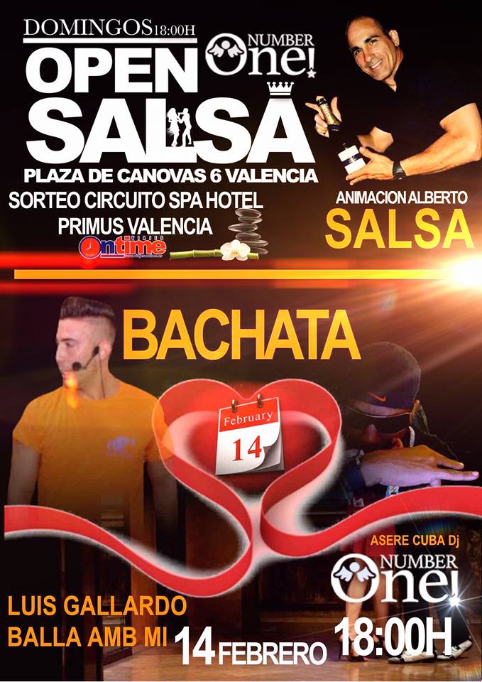 OPEN SALSA DOMINGOS EN NUMBER ONE 18:00H