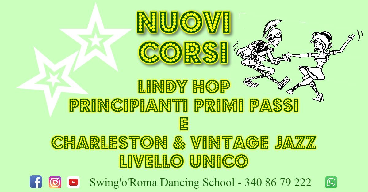 CORSI per PRINCIPIANTI lezioni PROVA a Roma di Swing Dance: Lindy Hop Balboa Charleston Vintage Jazz