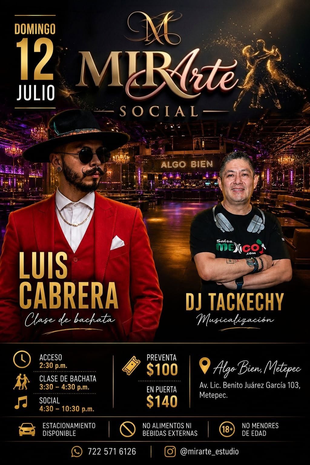 Tardeada Salsa, Cumbia y Bachata