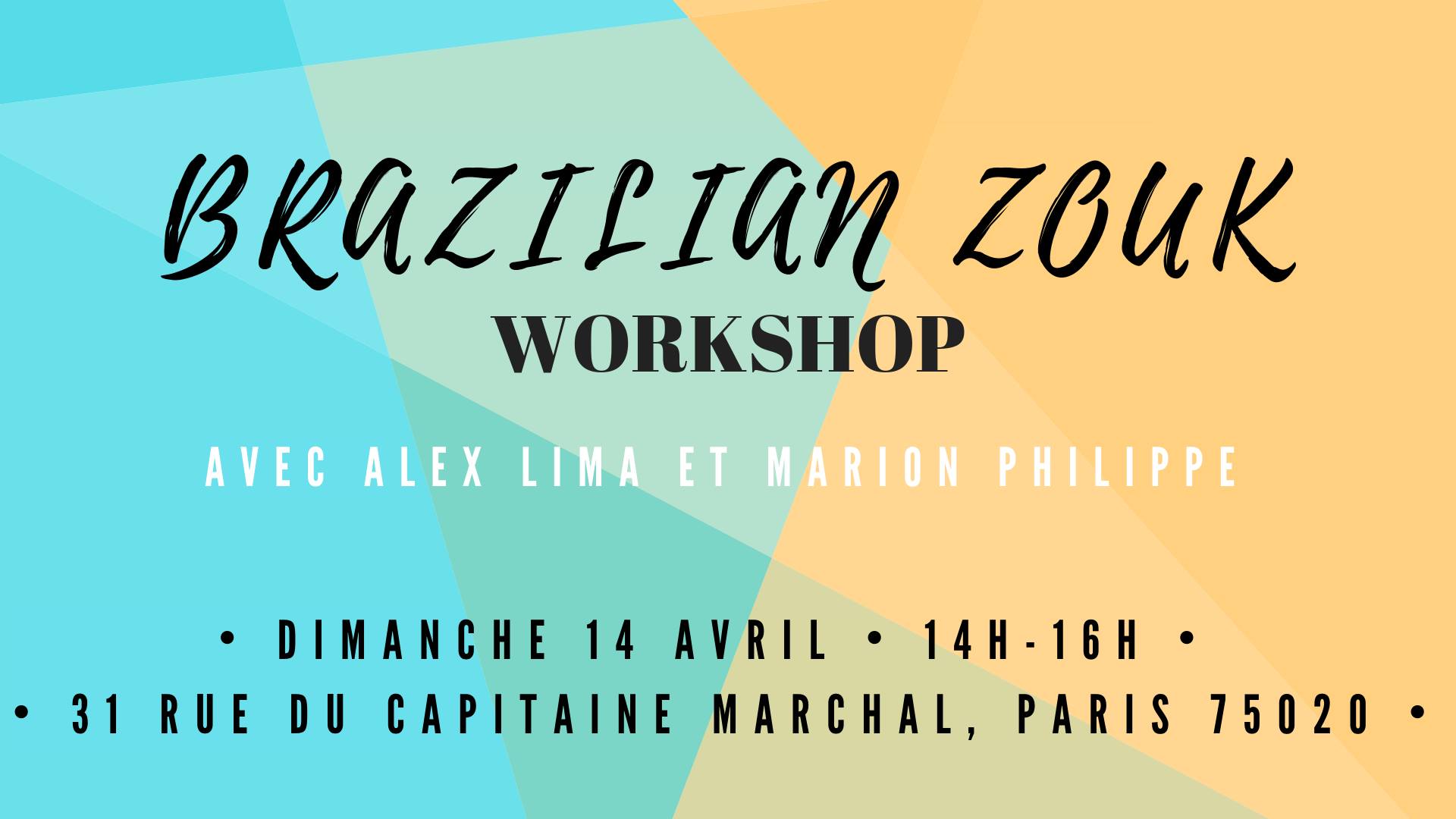 Workshop Zouk Brésilien avec Marion Philippe & Alex Lima