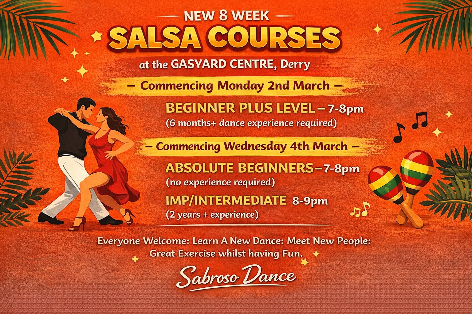 8 WEEK SALSA COURSES