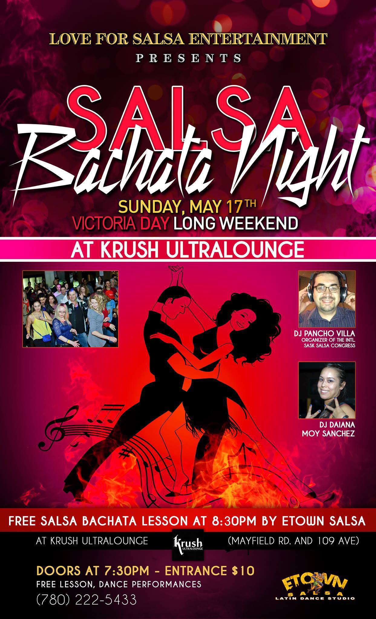 Tonight! SALSA BACHATA NIGHT! Free Salsa Lesson!
