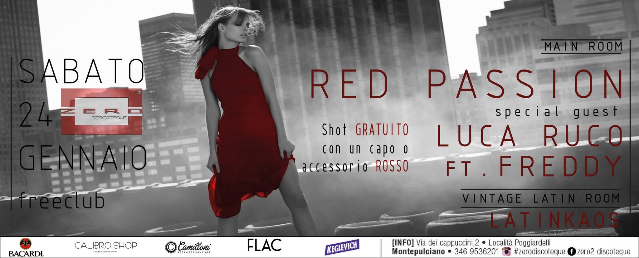 Sabato 24 Gennaio RED PASSION & LUCA RUCO DJ - Zero Discoteque