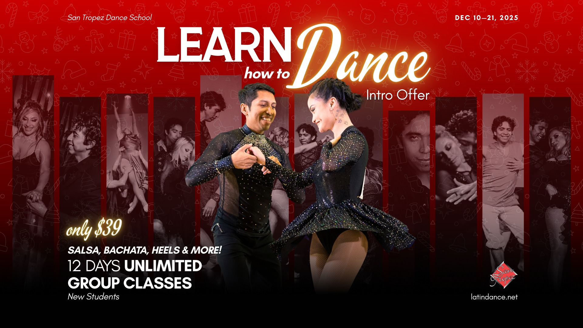 12 Days of Christmas Apprenez à Danser pour $39!