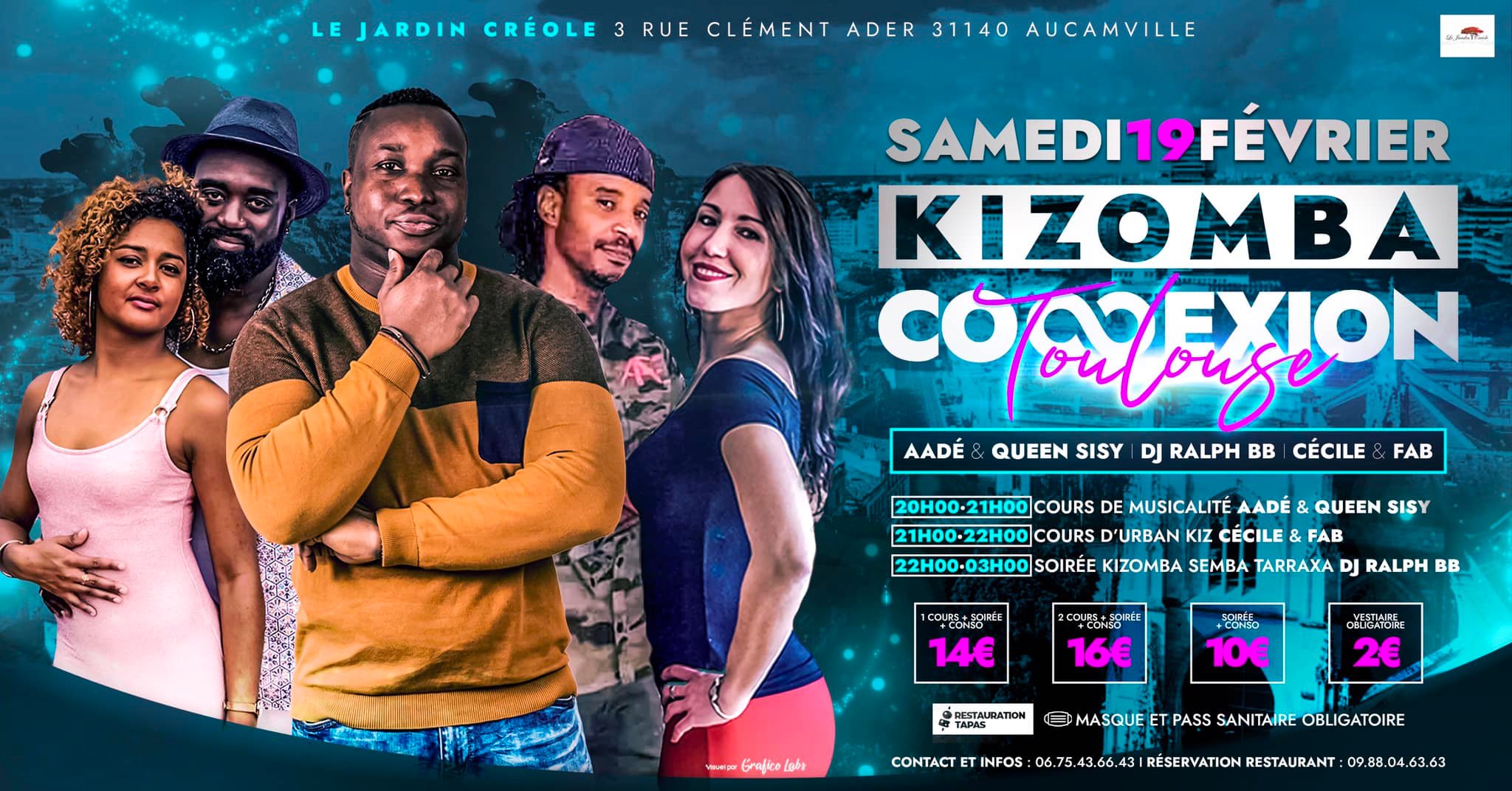 Kizomba Connexion Toulouse - Cours & Soirée - Samedi 19 Février