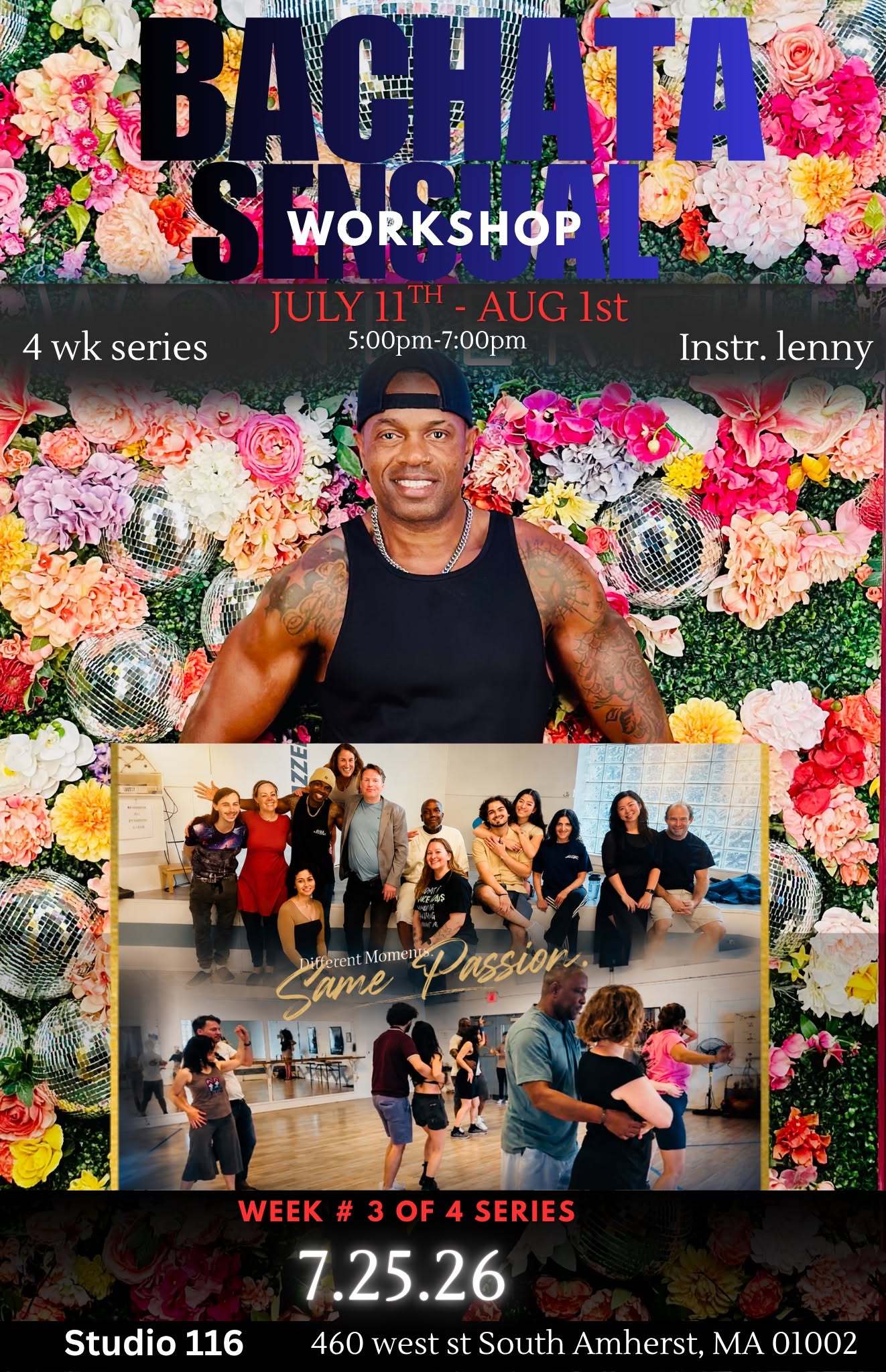 90MIN INTENSIVE SENSUAL BACHATA WORKSHOP FOLLOWED BY 30MIN PRACTICE DANCE!