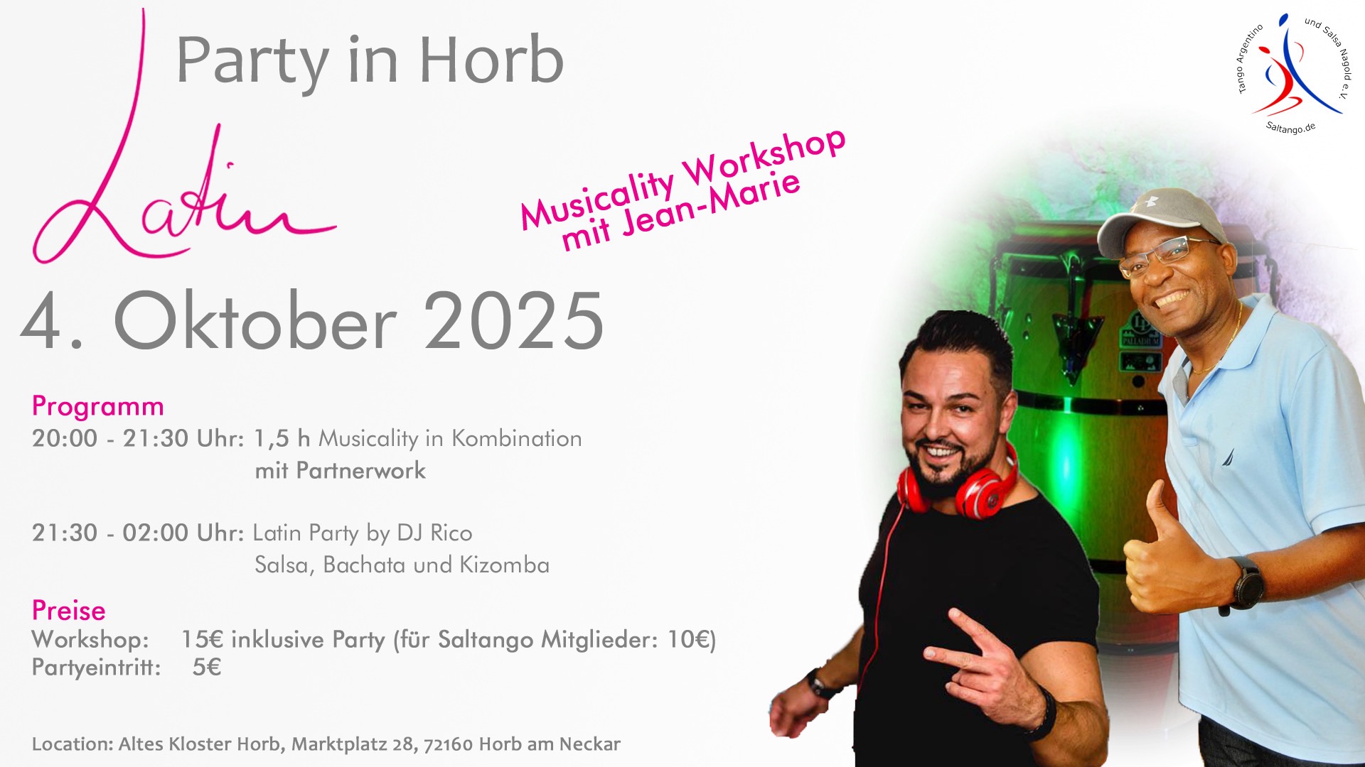 Salsaparty mit DJ Rico und Musicality WS by Jean-Marie
