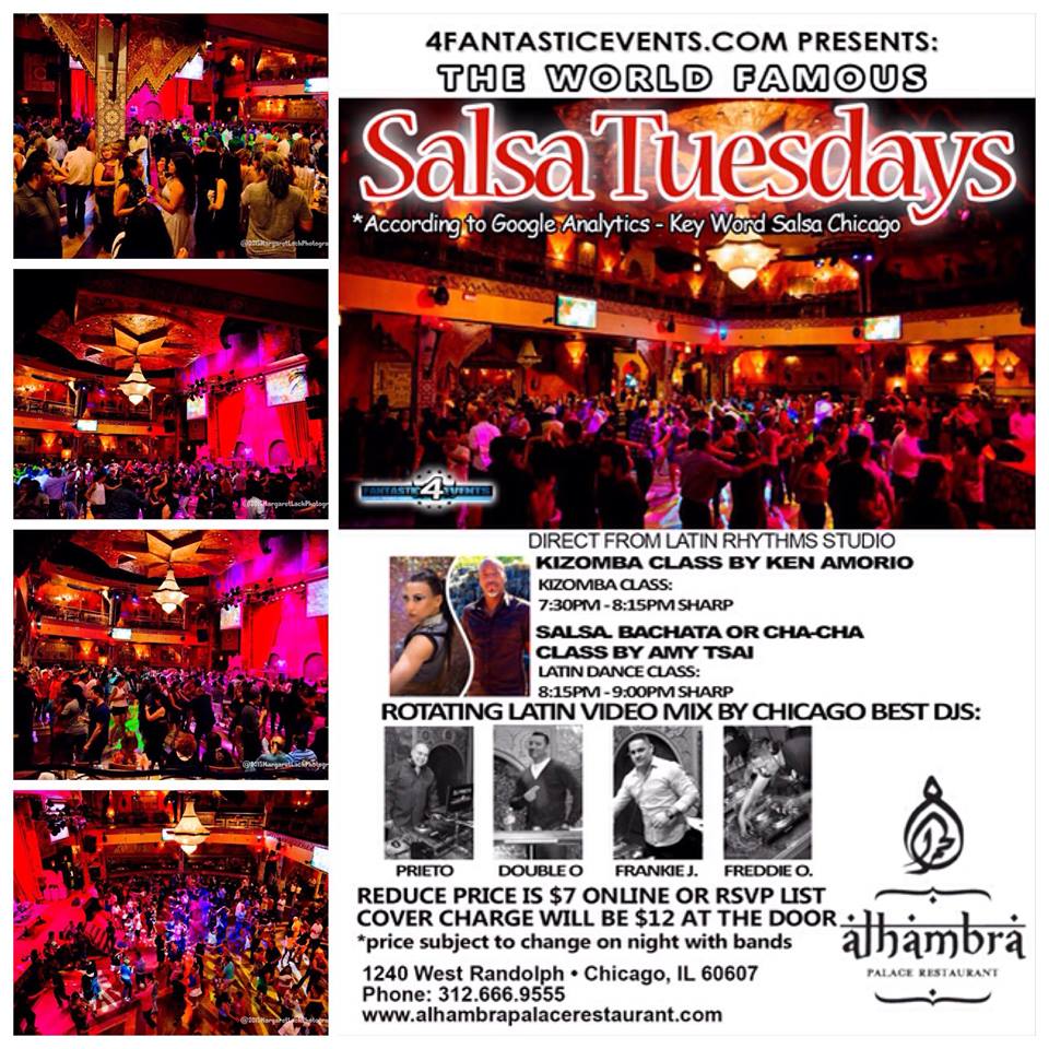 World Famous Salsa Tuesday @ Alhambra - Guest DJ Double O, & 2 Classes