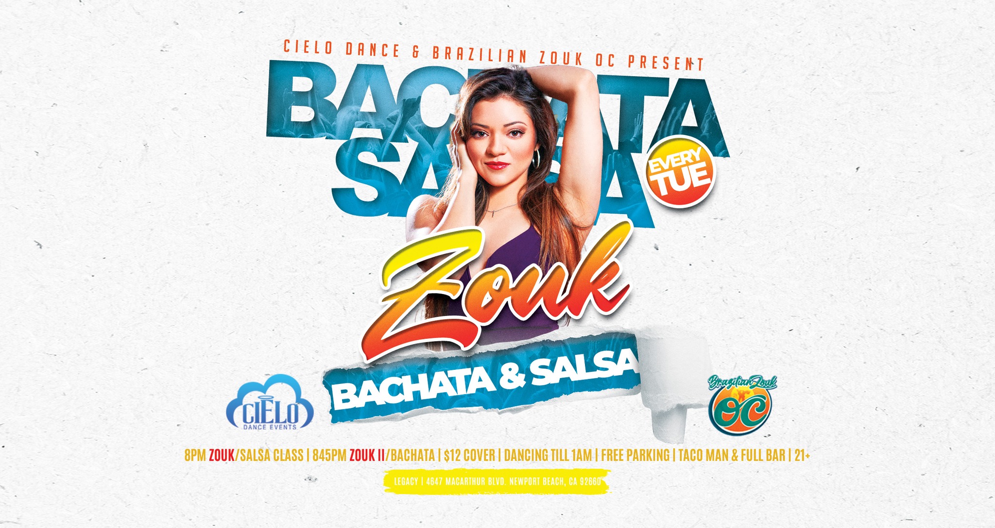 Bachata, Salsa, & Zouk Night@Legacy