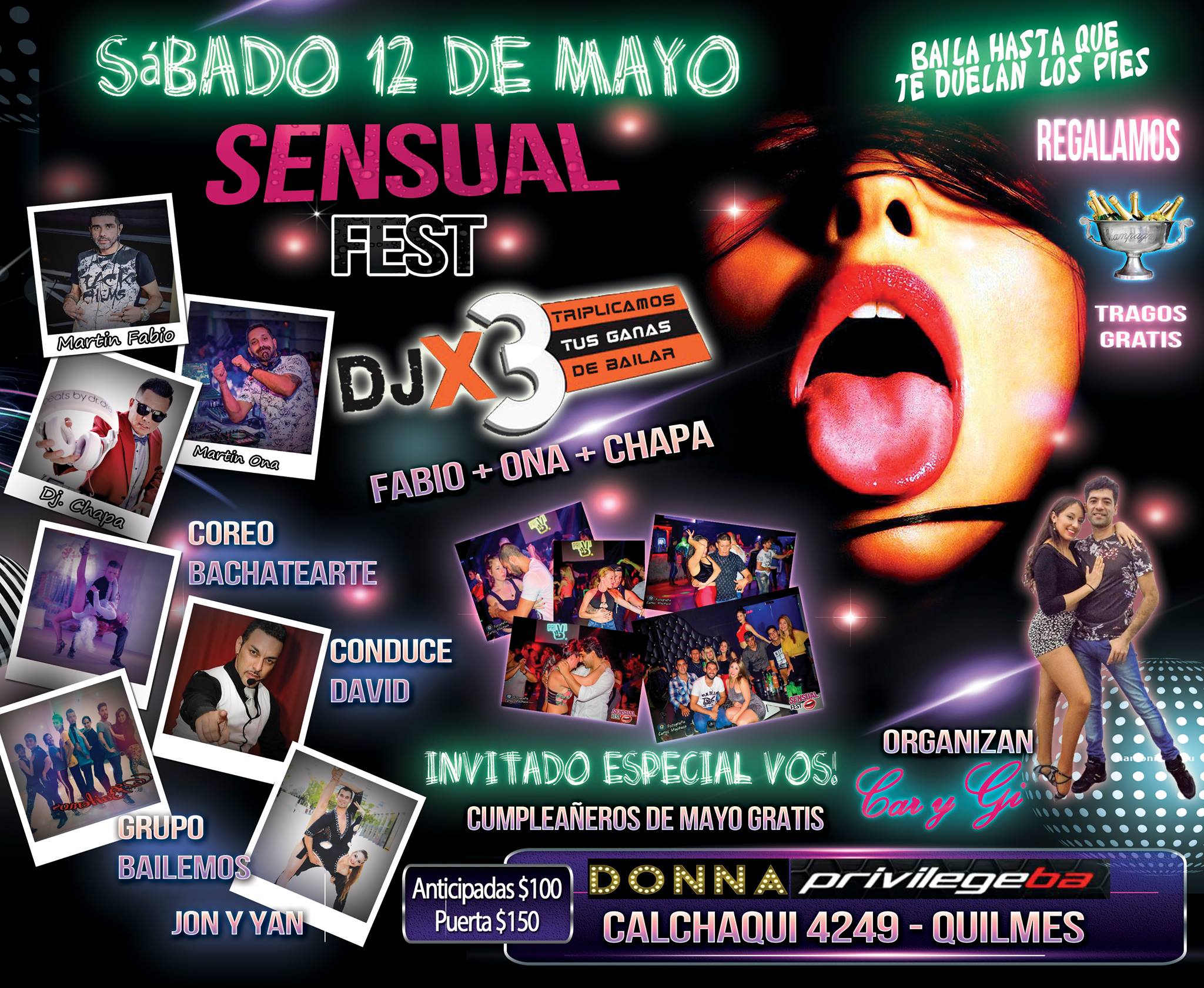 ★ Sensual Fest ★ 12 De Mayo ★ Donna ★ Calchaqui 4249 Quilmes ★