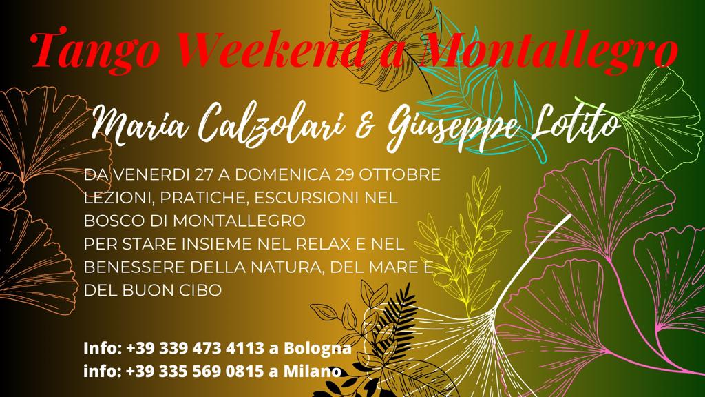 Tango Weekend a Montallegro con Maria Calzolari e Giuseppe Lotito