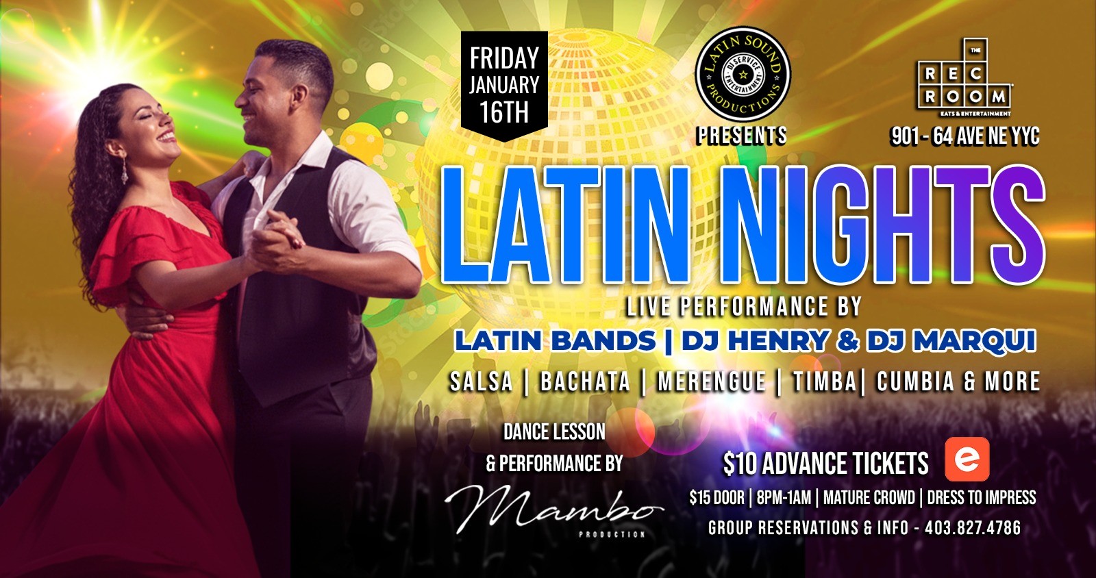 LATIN NIGHTS @ THE REC ROOM