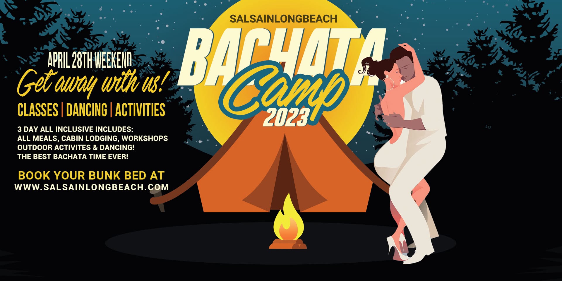 BACHATA CAMP 2023! Three day weekend in the MOUNTAINS!