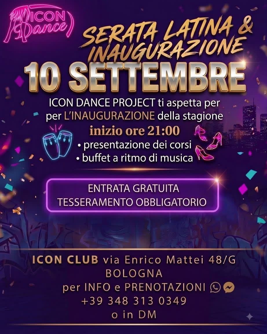 INAUGURAZIONE CORSI E SERATA LATINA