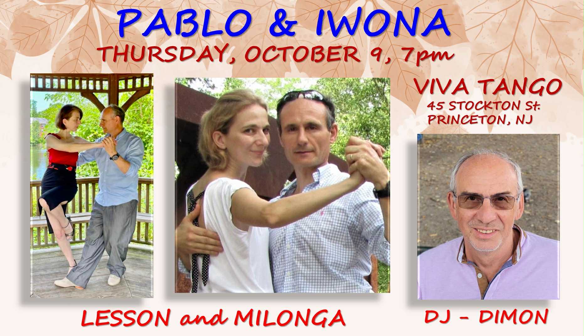 TANGO LESSON and MILONGA with DJ