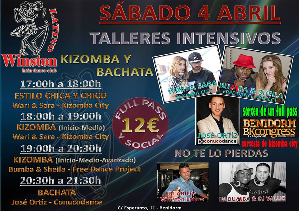 TALLERES INTENSIVOS DE KIZOMBA Y BACHATA