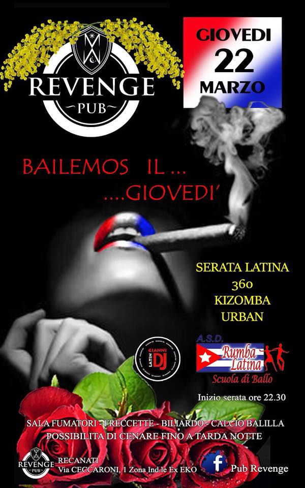 Bailemos... il giovedรฌ ... Revenge Pub