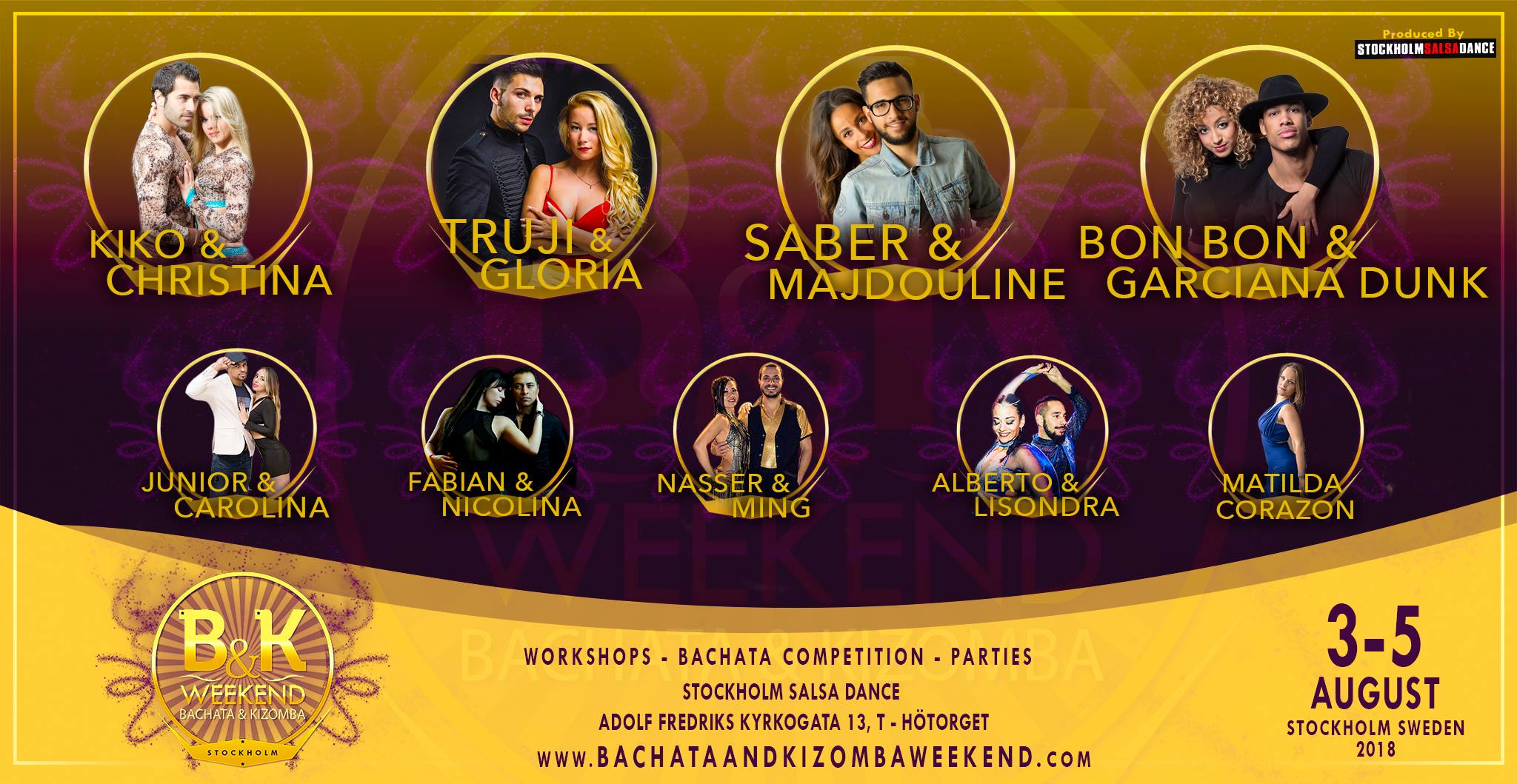 Bachata & Kizomba Weekend 3-5 augusti 2018!