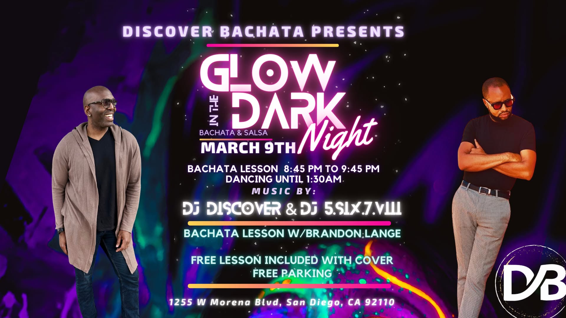 Discover Bachata Glow in Dark Night March 9th