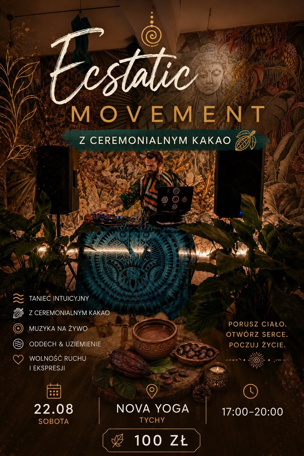 Ecstatic Movement z Ceremonialnym Kakao
