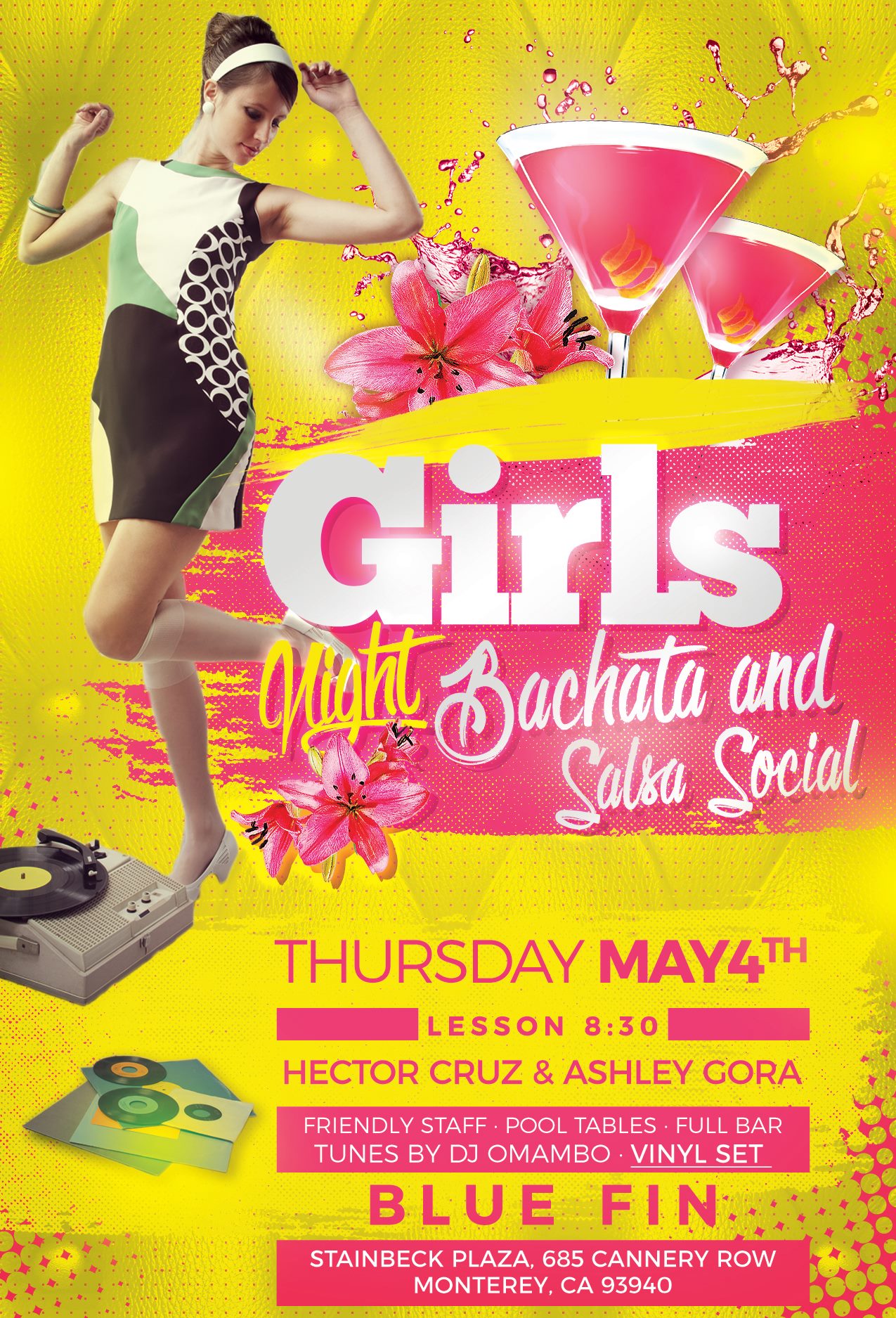 ♫♚♛ Thursday, May 4th > Girls Night Bachata and Salsa Social ♫♚♛