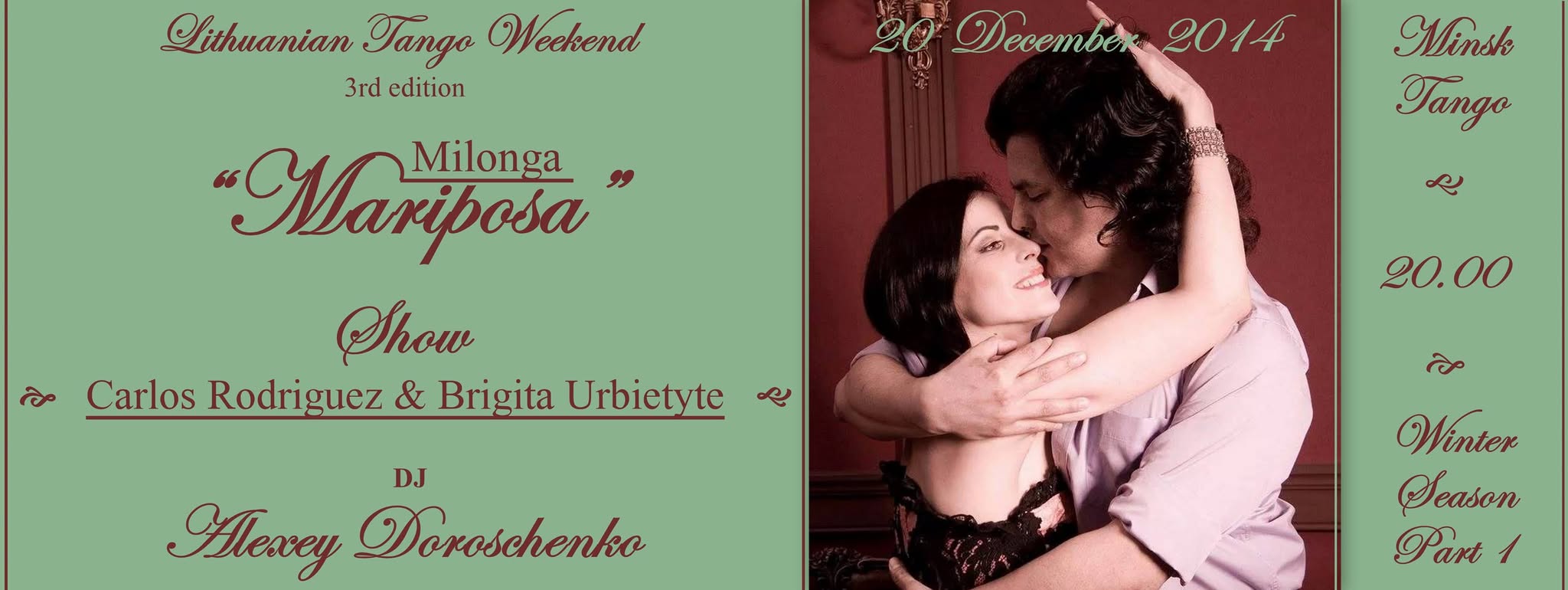 Milonga "MARIPOSA" - Winter Season. Part 1 (Lithuanian Tango Weekend)