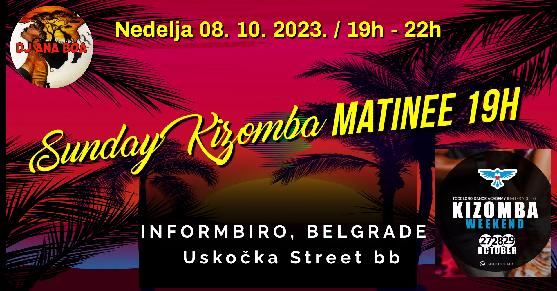 💃 Sunday Kizomba Matinee 19h InformBiro