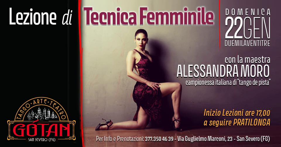 Lezione di Tecnica Femminile con Alessandra Moro