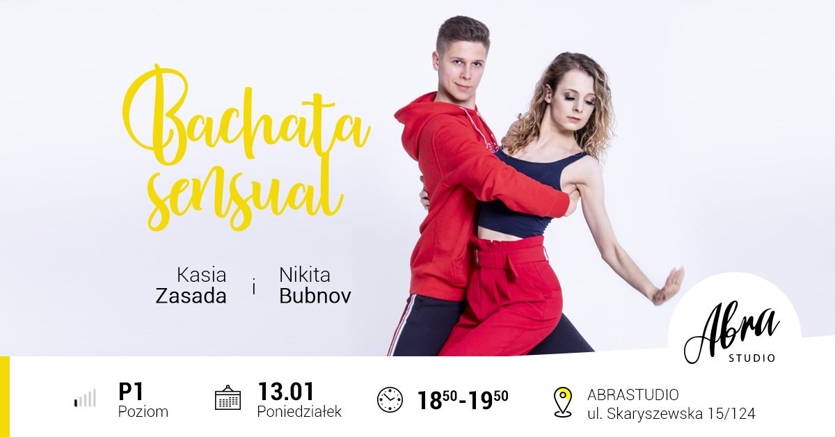 Bachata Sensual dla początkujących pon. 18:50-19:50 start 13.01