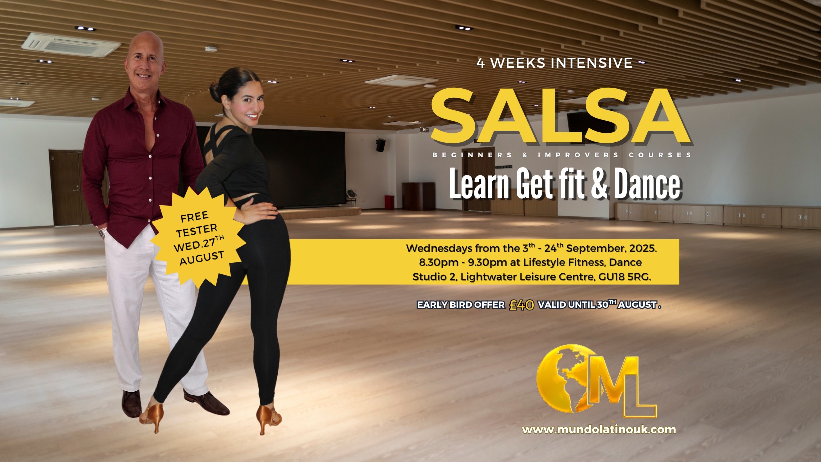 FREE SALSA TASTER, LIGHTWATER - WED 27TH AUG.