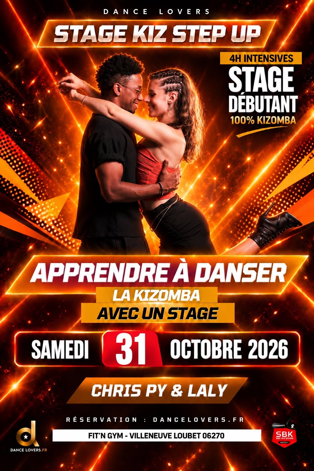 Stage de Kizomba débutant : apprends à danser en 1 stage avec Chris Py & Laly