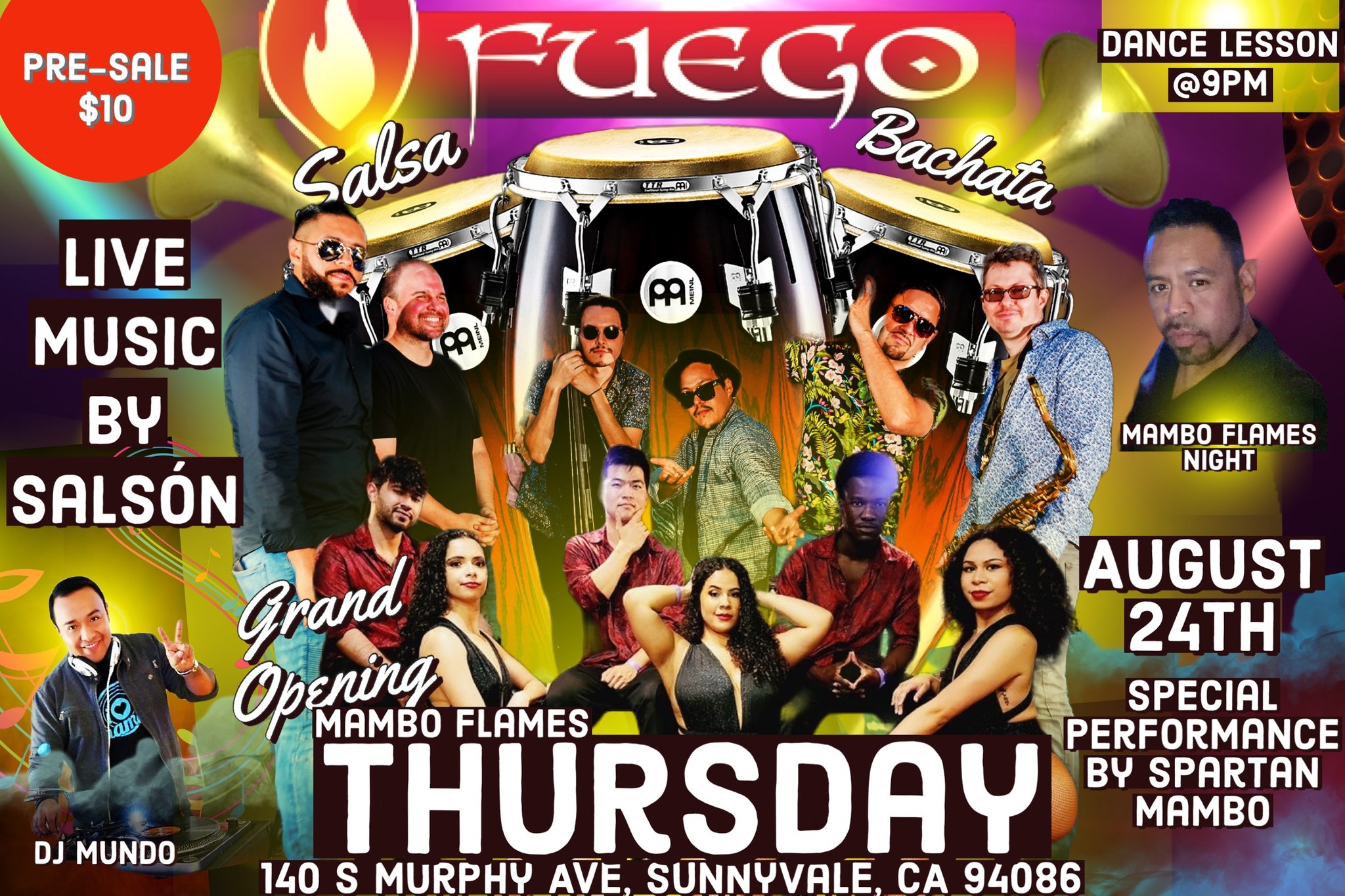 Live Music By Salson at Mambo Club Fuego plus Dance Performances