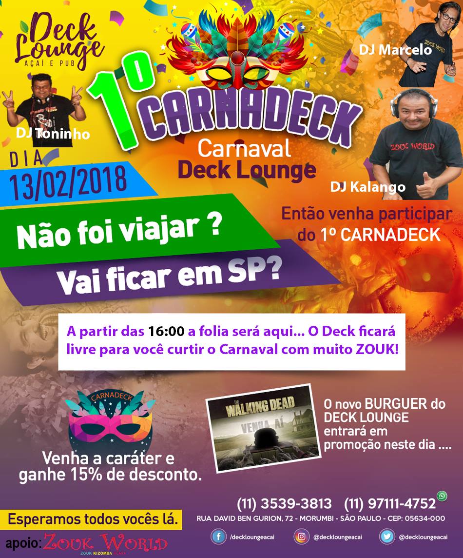 1º CarnaDeck - ZOUK 2018