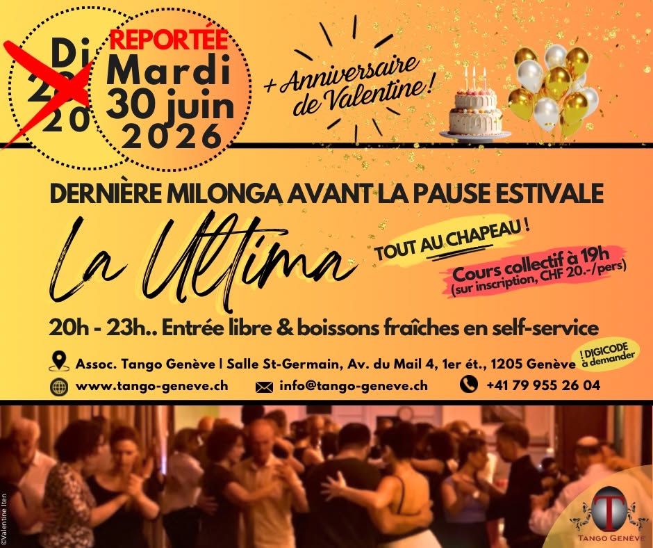 Milongâanniversaire Ultima Milonga