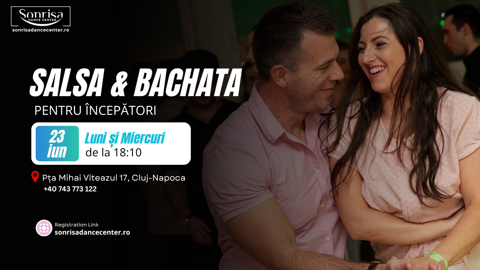 Salsa & Bachata pentru Începători 23 iunie Cluj-Napoca