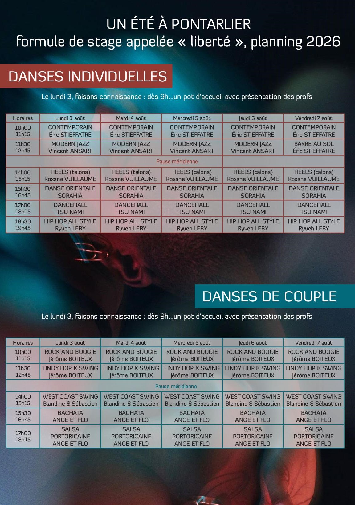 Stage de danse - Un été à Pontarlier - 2026