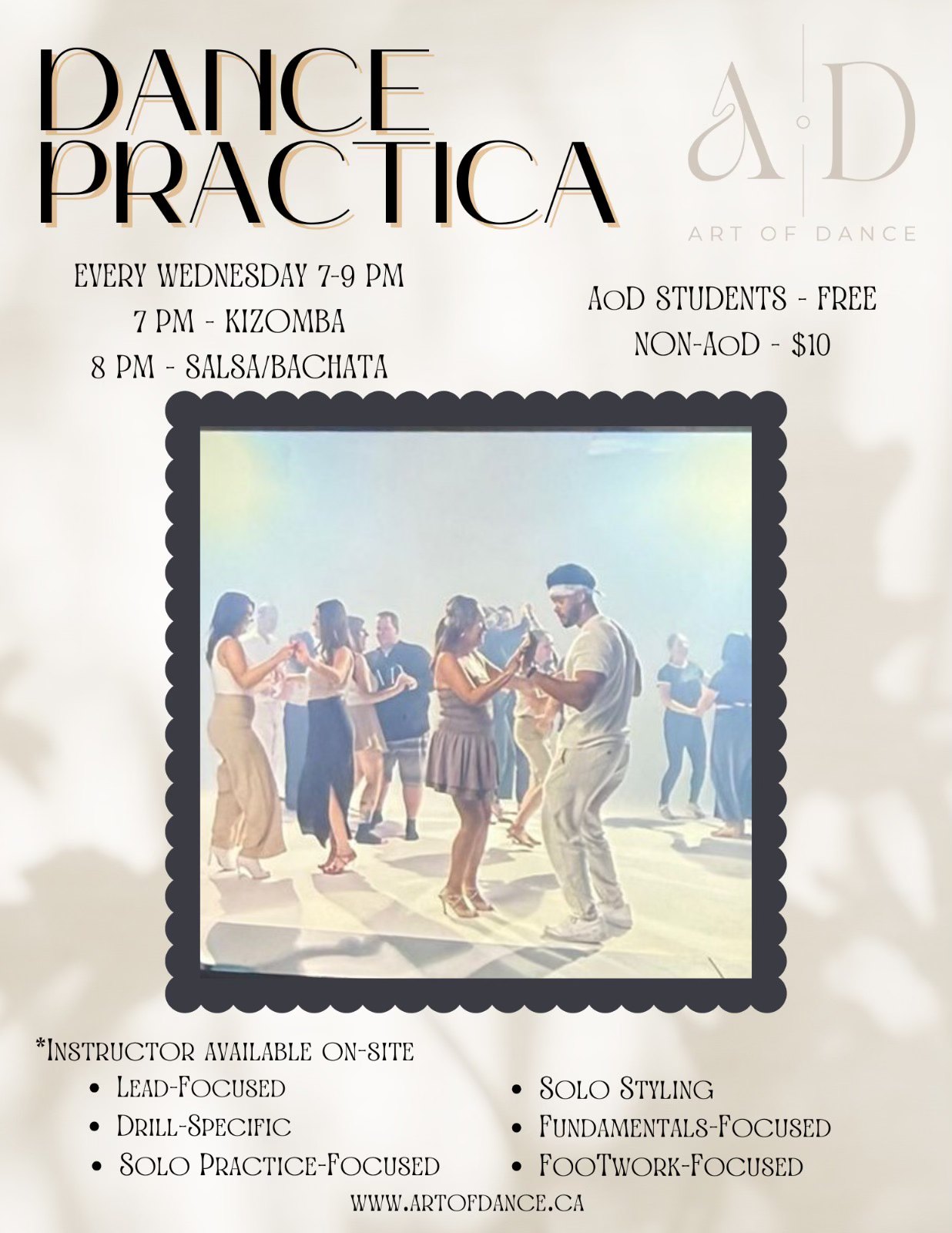 AoD Weekly Dance Practicas