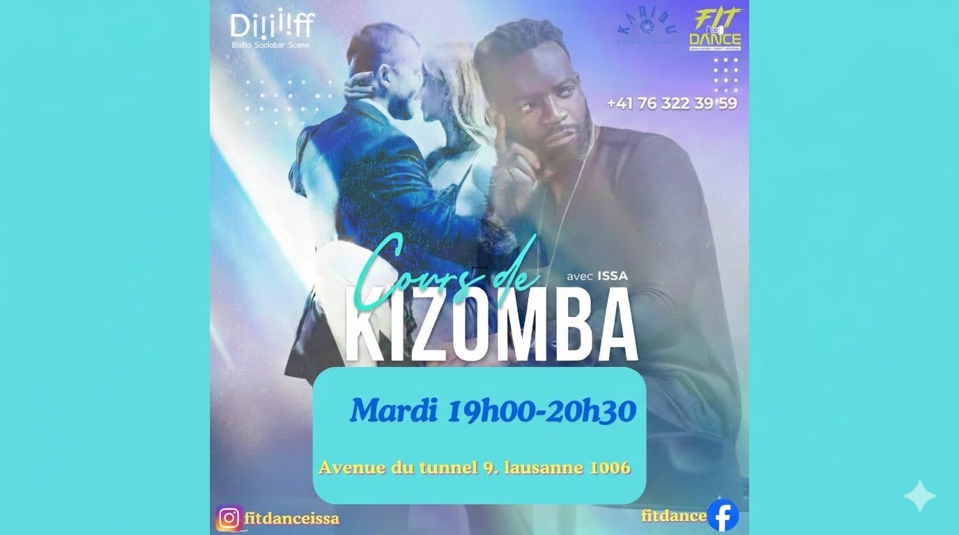 ✨ Apprendre la Kizomba à Lausanne avec ISSA (Débutants bienvenus)