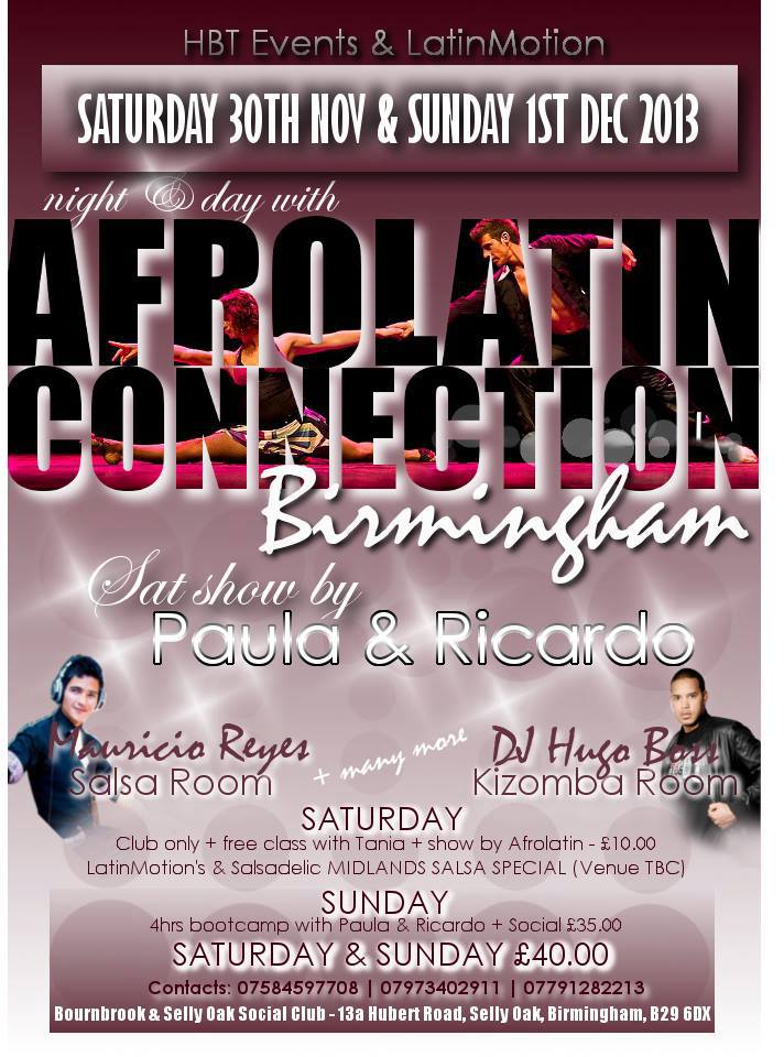 HBT Events & LatinMotion presents... PARTY & BOOTCAMP with AFROLATIN CONNECTION