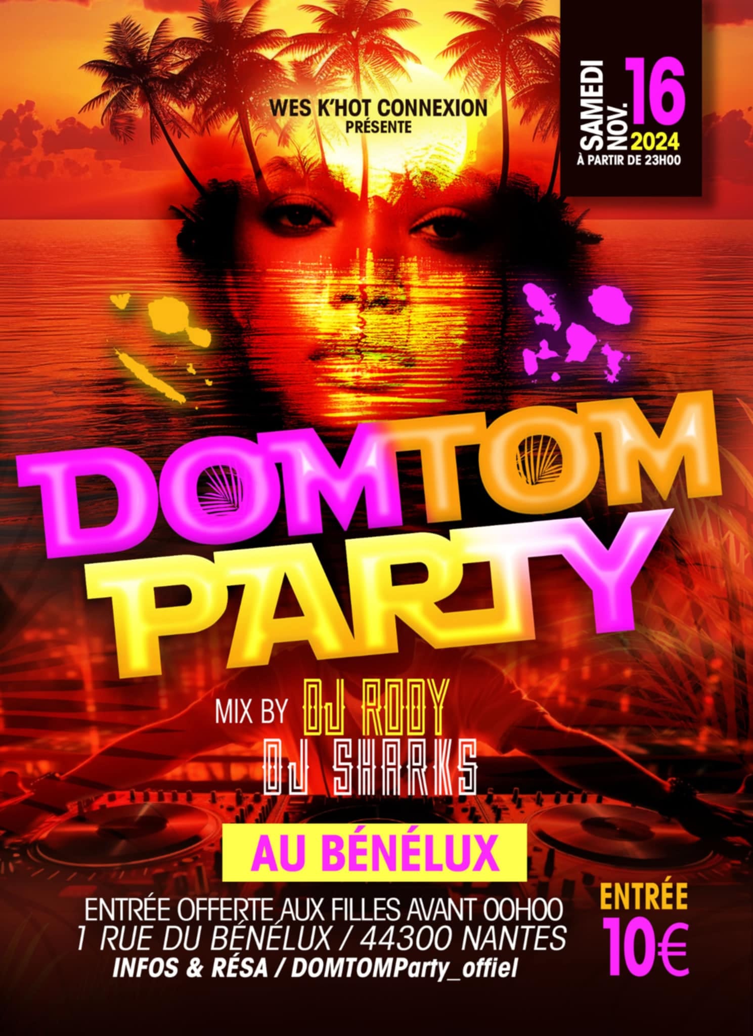 DOM TOM PARTY AU BENELUX A NANTES