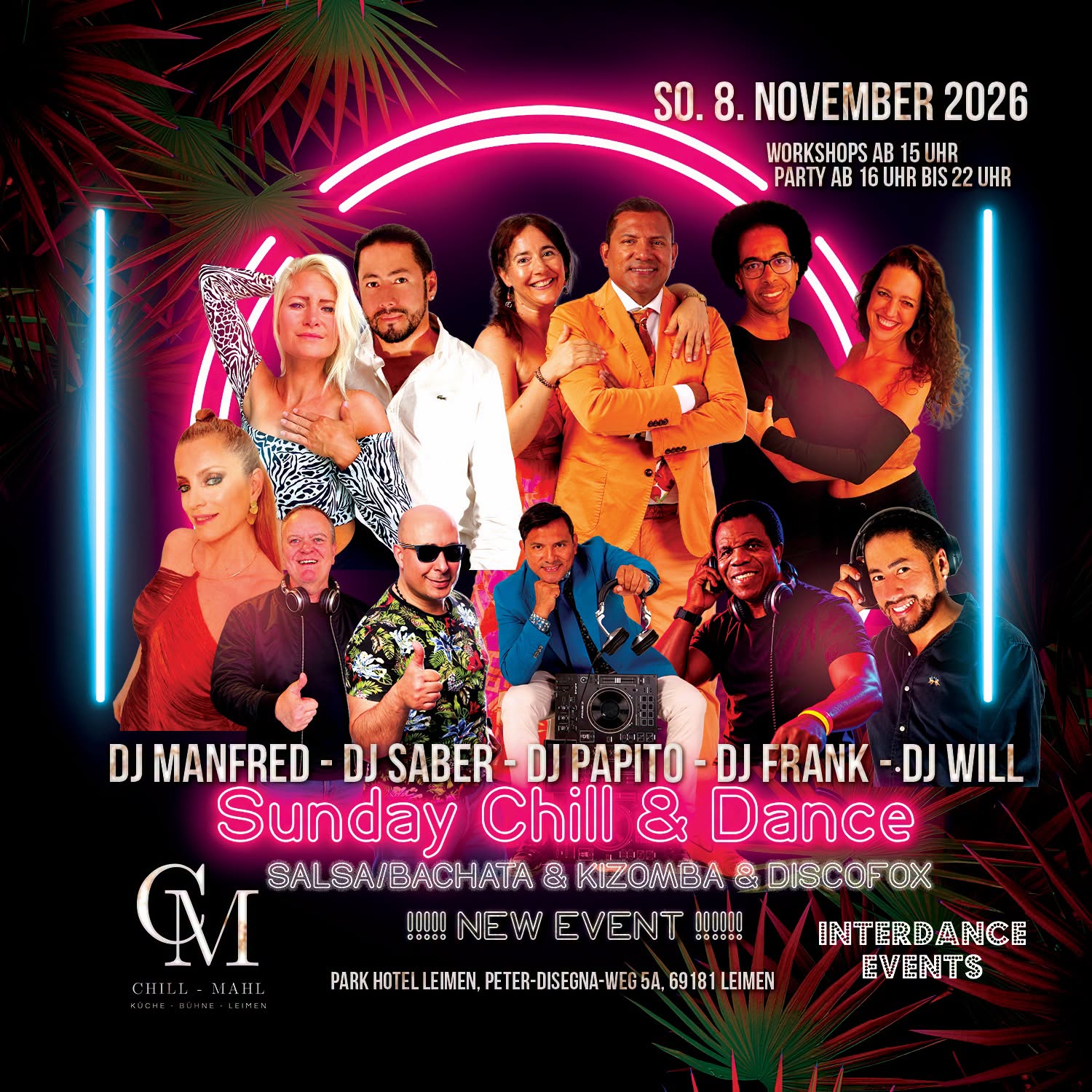 So. 8.11.2026 ⭐ SUNDAY CHILL & DANCE ⭐ SBK + DISCOFOX - 5 DJs - 2 WORKSHOPS