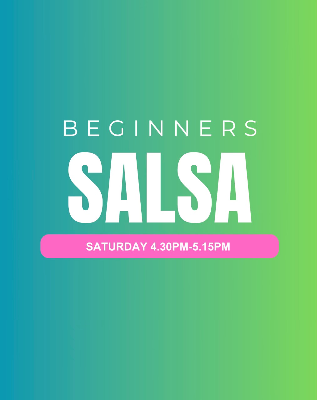2026 Beginners Salsa - Saturday Express Class 45mins - Starts January 17