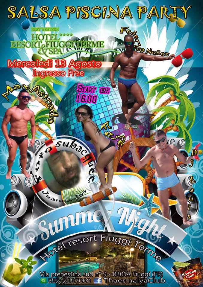 IN ACQUA SE BAILA SALSA???? SIIIIIIIIII, SI FANNO ANCHE LE FOTO SUBACQUEE..... FIESTA CARAIBICA DENTRO E FUORI LA PISCINA, CON APERITIVI.