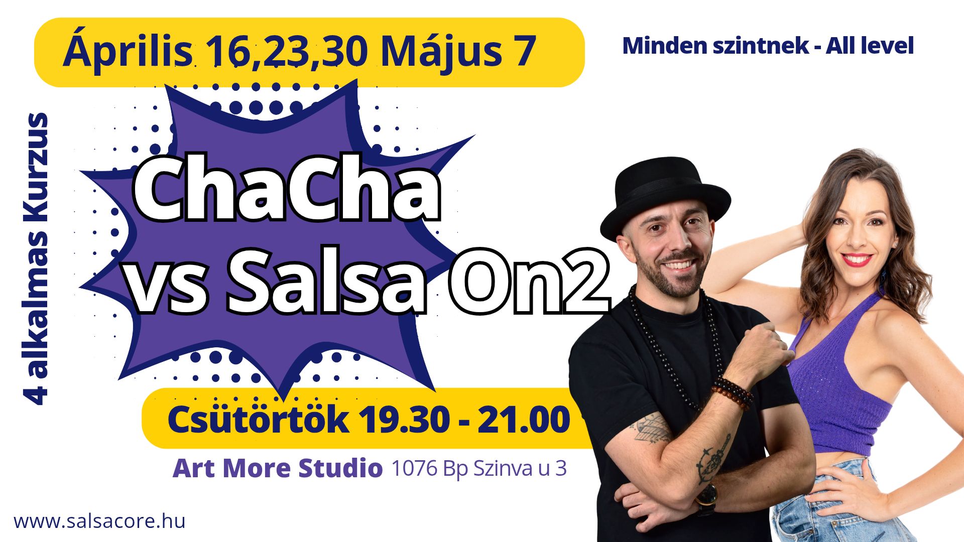 ChaCha vs On2 Salsa 4 alkalmas kurzus